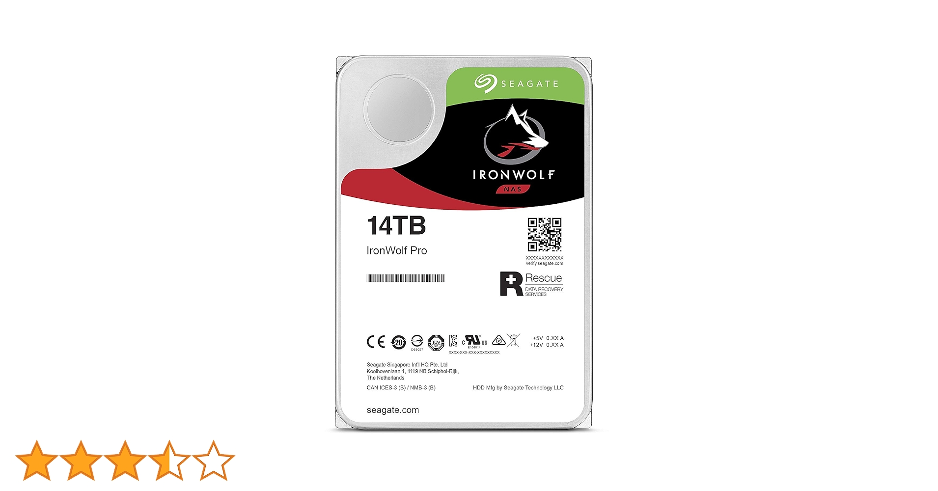 Seagate IronWolf Pro 14 TB NAS RAID Internal Hard Drive - 7,200